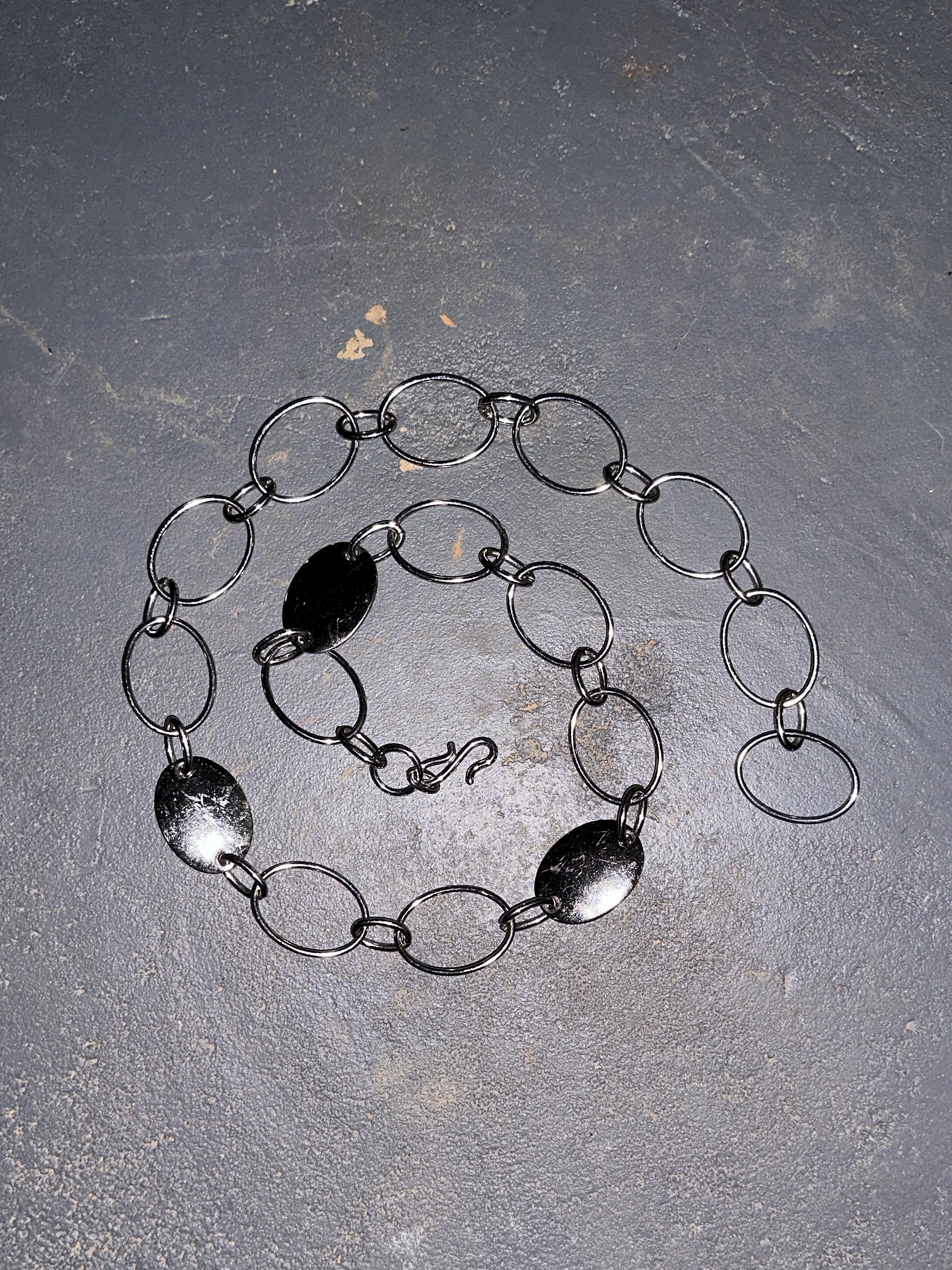 1970s silver chain belt