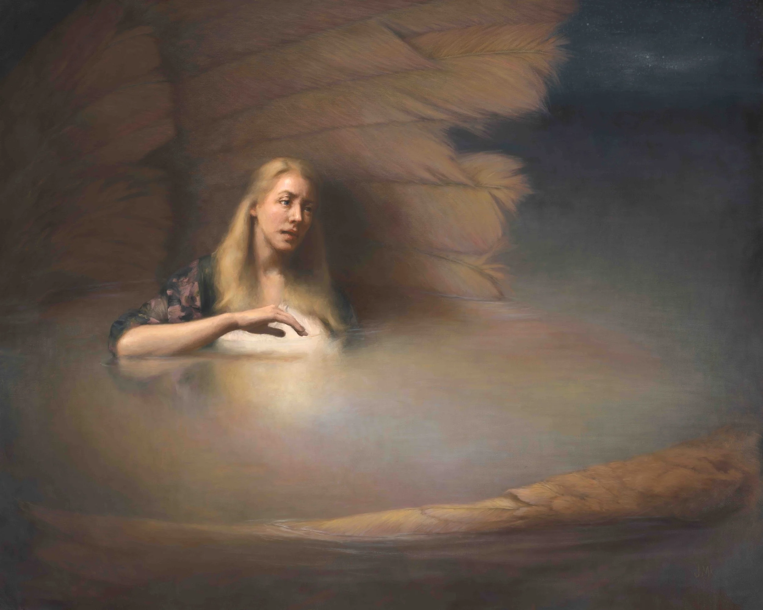 "I'm Like Icarus But I Know How To Swim" oil on linen, 60x48 inch