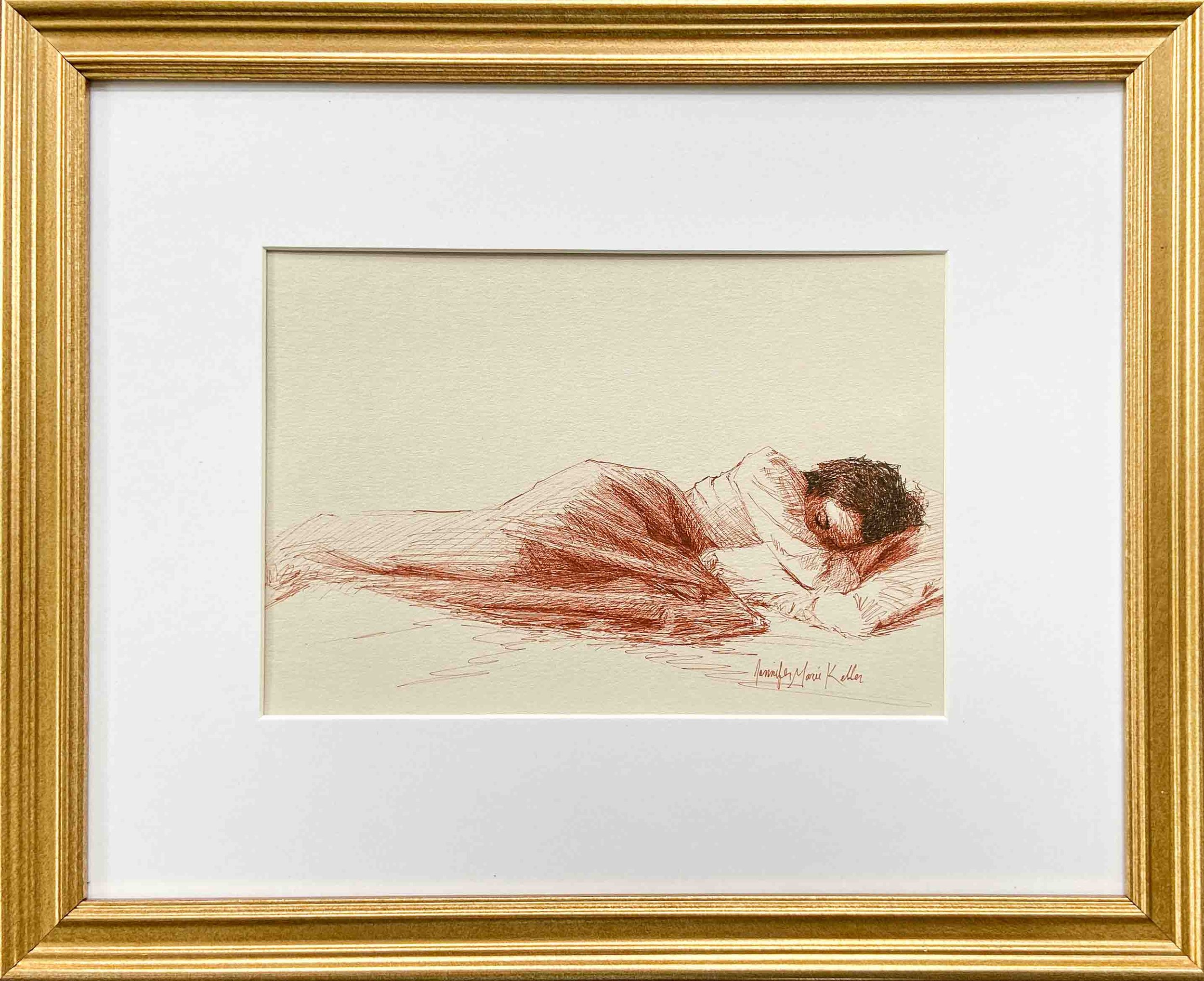 "Sleeper no. 3" pen and ink on paper, 7x5 inch