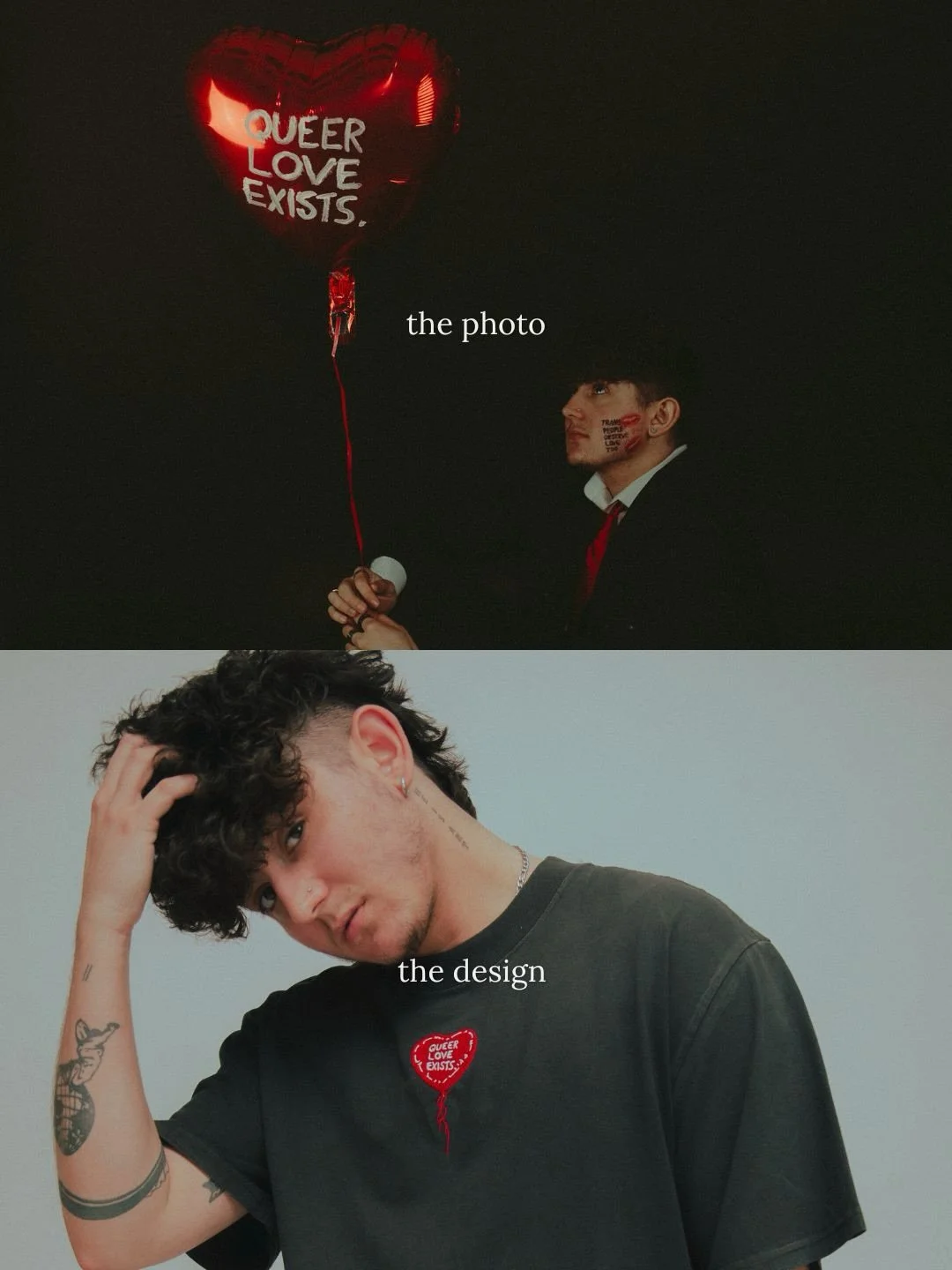 &ldquo;Queer Love Exists&rdquo;

I did this self portrait shoot three years ago for valentine&rsquo;s day with @hayleywilhelm and it&rsquo;s turned it into one of my most popular designs since! 🥹

My new designs for 2026 will be posted this week so 