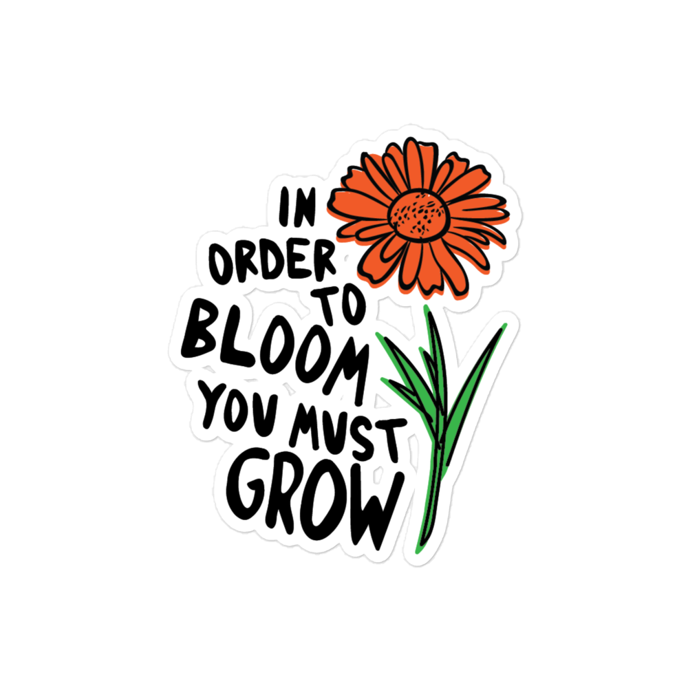 "blooming" sticker
