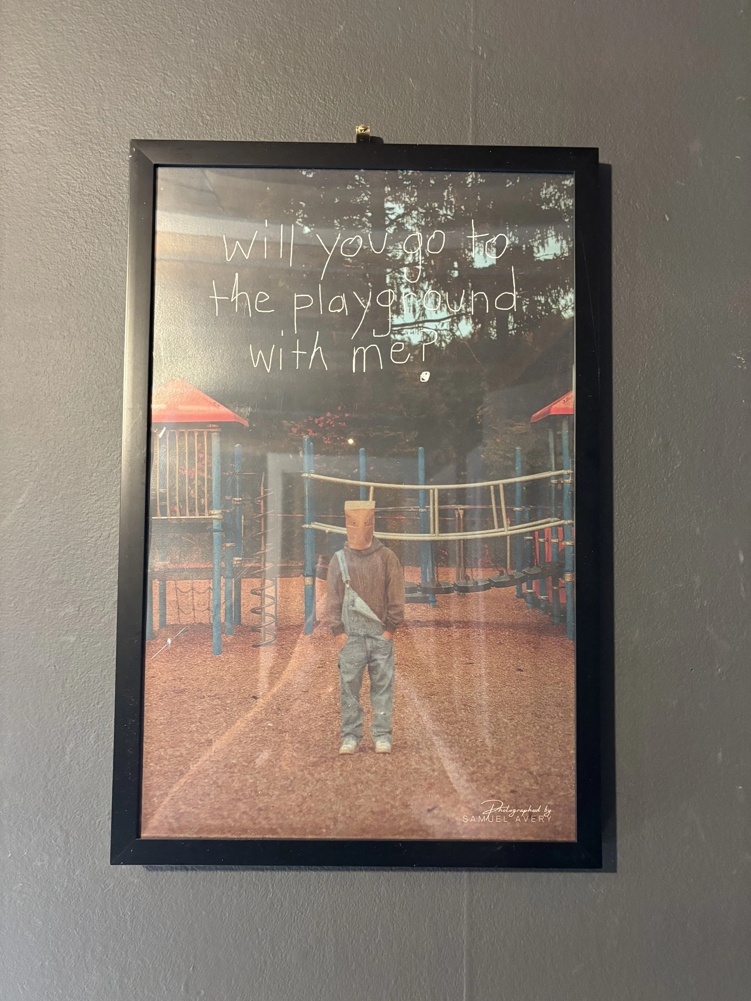 "Paper Bag Boy" Playground Framed Print