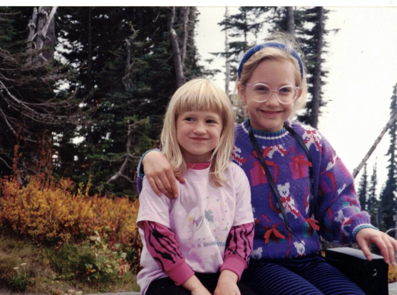 Anna Herrington and Katie Tuite as children