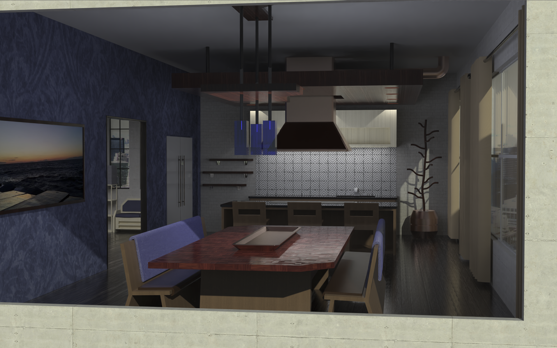 Loft Concept - Designed in Creo Parametric & Rendered in KeyShot