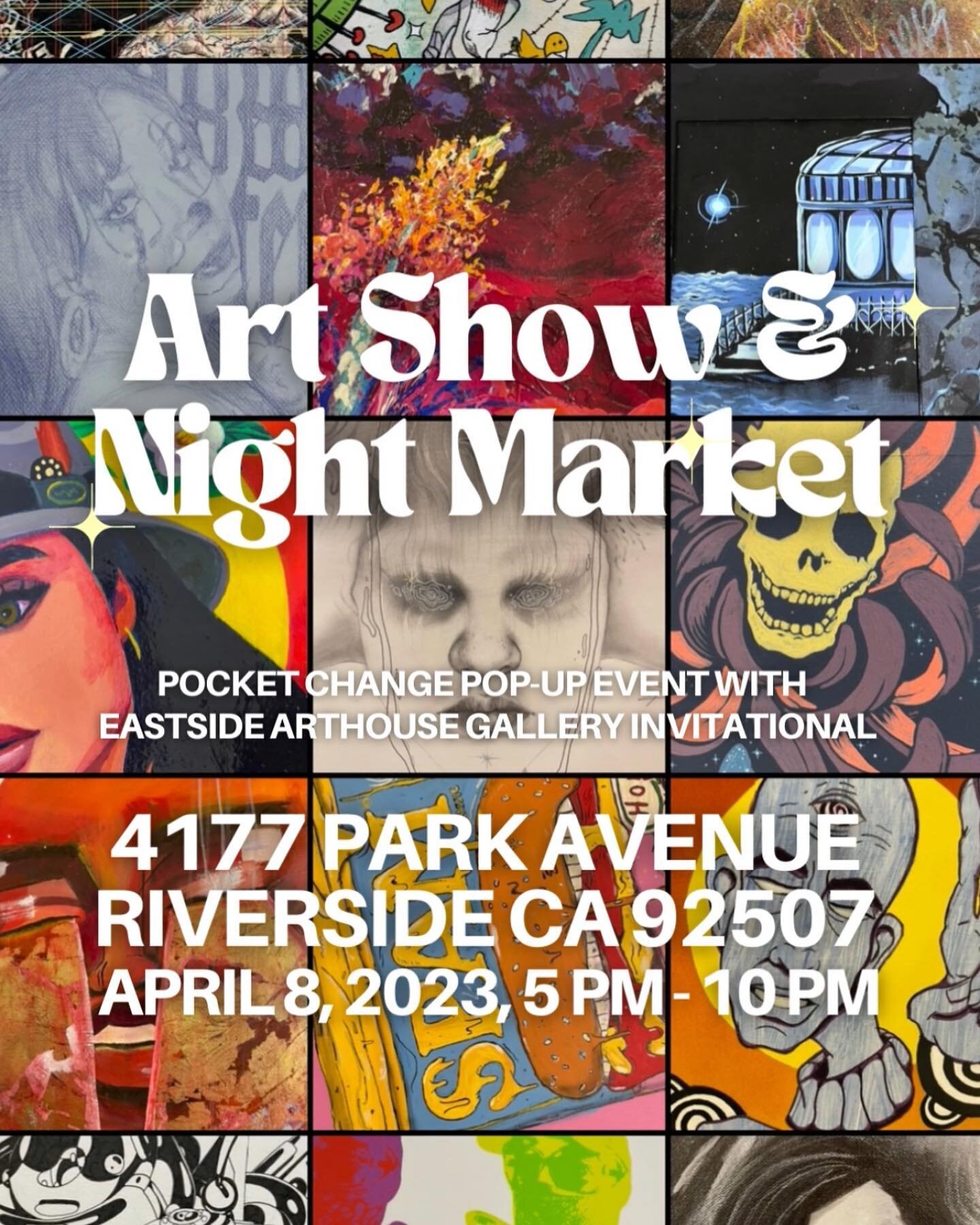 Tacos, Free Parking, Night Market and Gallery Show! This Saturday Night! April 8th 5 PM -10 PM See everyone there! This event is open to the public! Check out @lpalomos for what to expect!