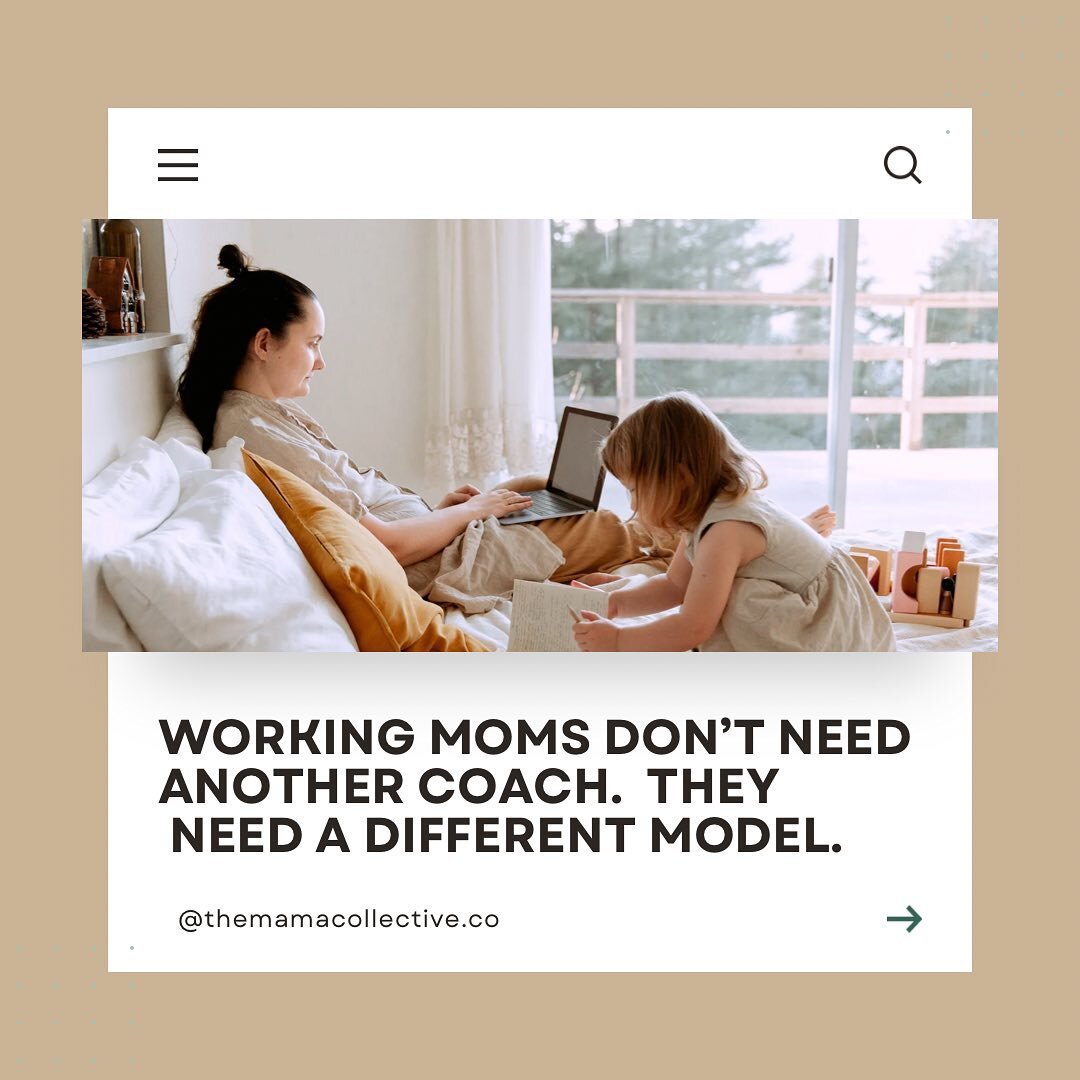 👉We don&rsquo;t need more coaches. 
👉We don&rsquo;t need more tools to get organized,  more convenience services, or meals in a box.

For working moms with full-time jobs, we need more time.  Time with our kids.  Time to decompress.  Time to clean 