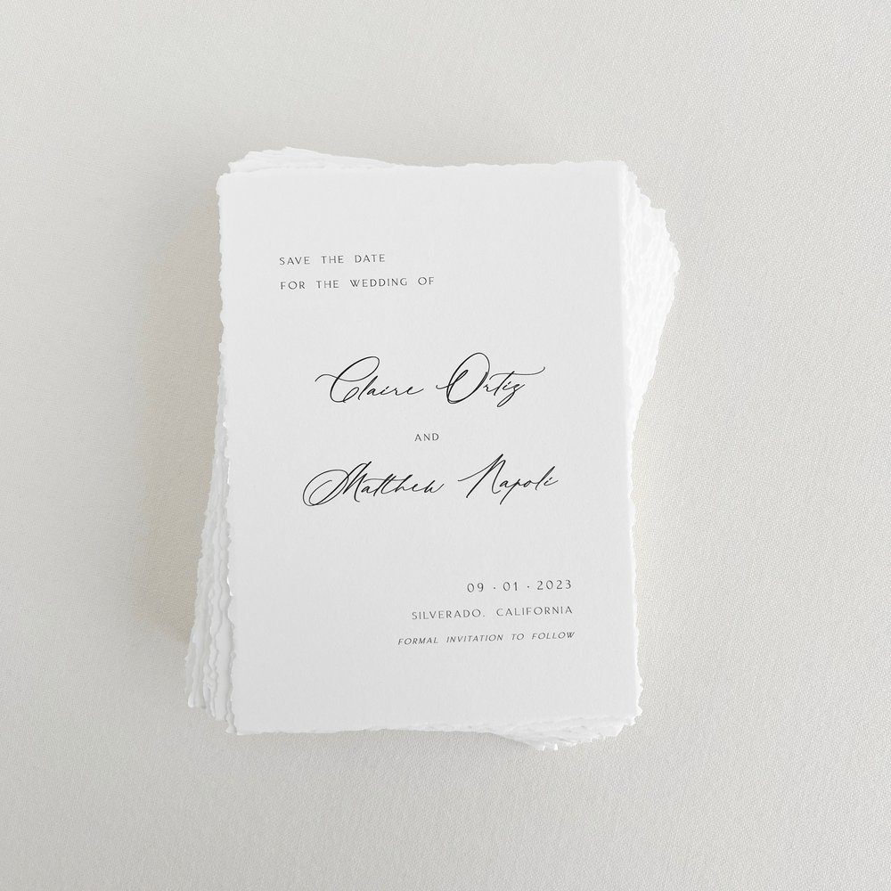 The Deckled Edge Save the Date — mela design co