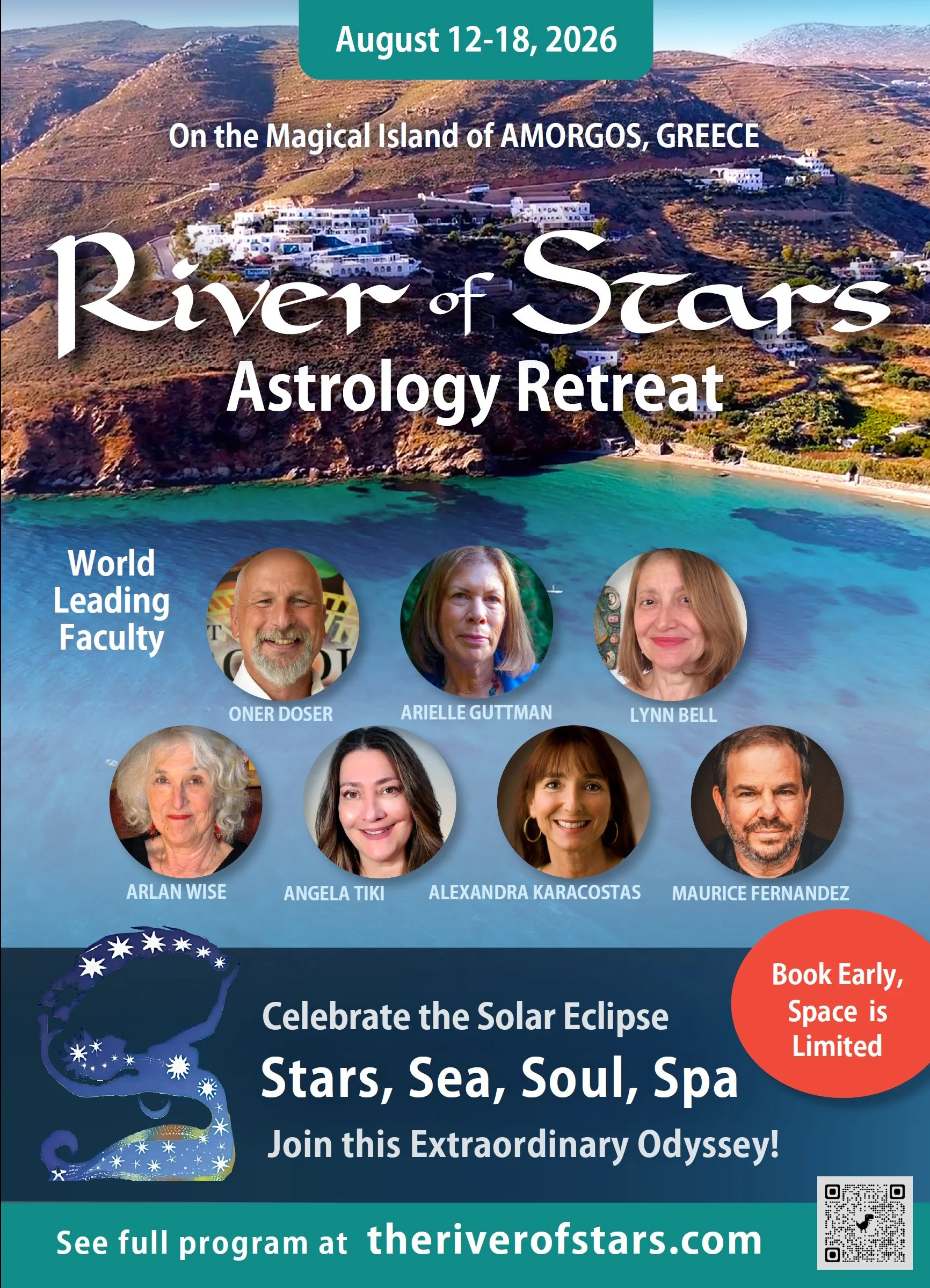 River of Stars Astrology Retreat in Amorgos, Greece Flyer