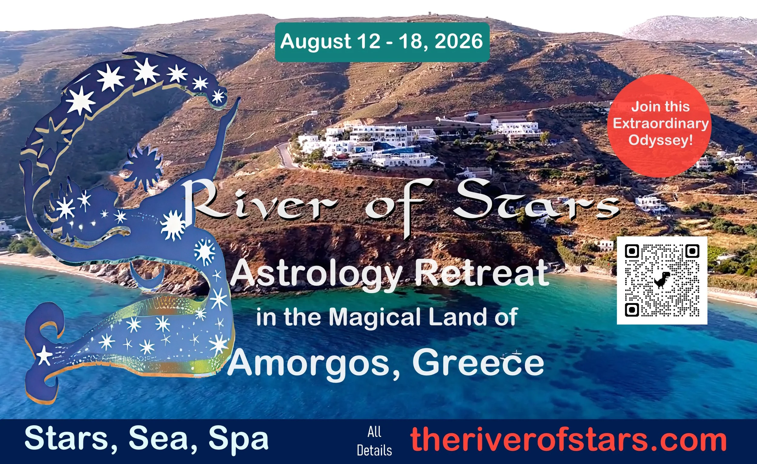 River of Stars Astrology Retreat in Amorgos, Greece Flyer