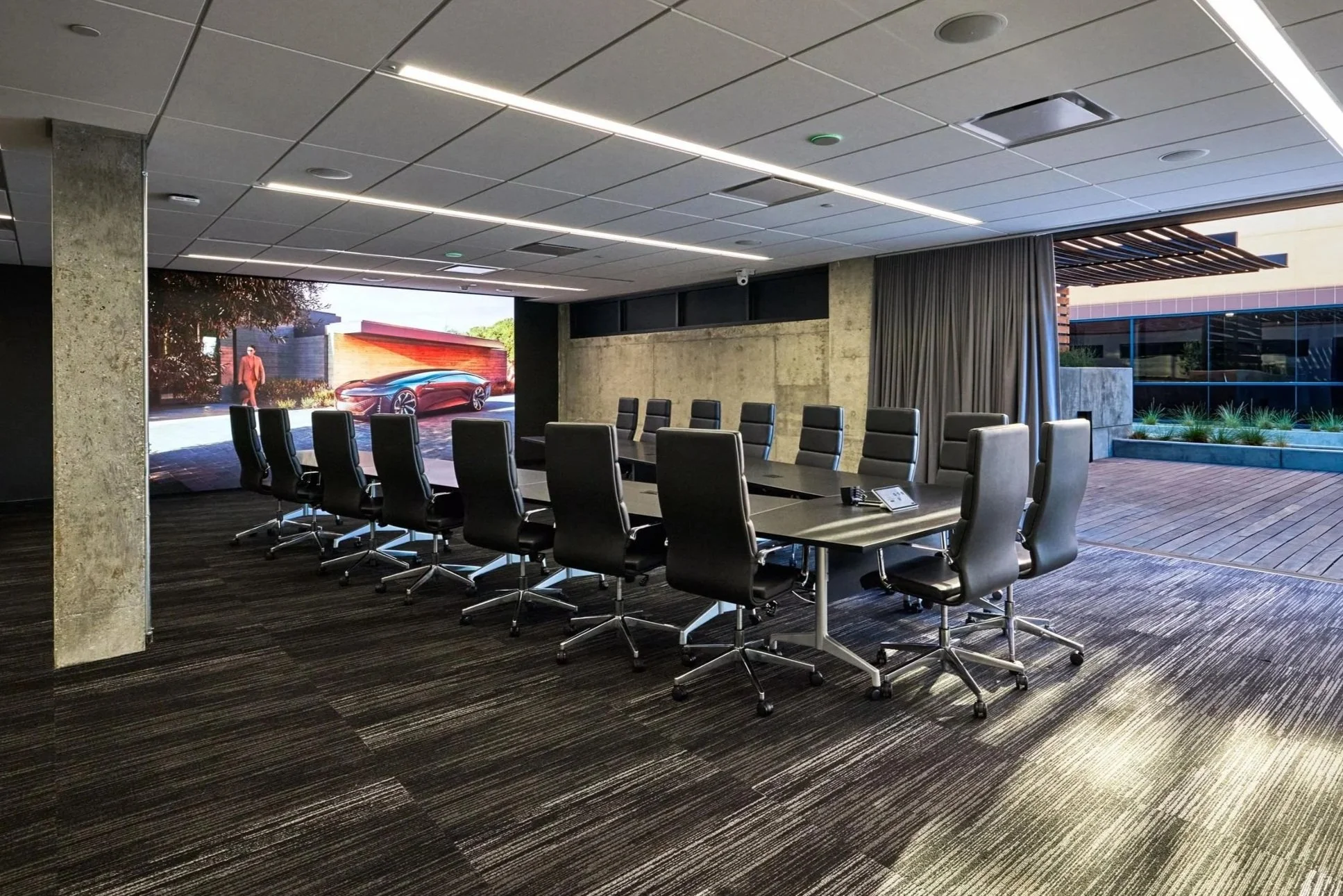 Conference Room Opens to Outdoors
