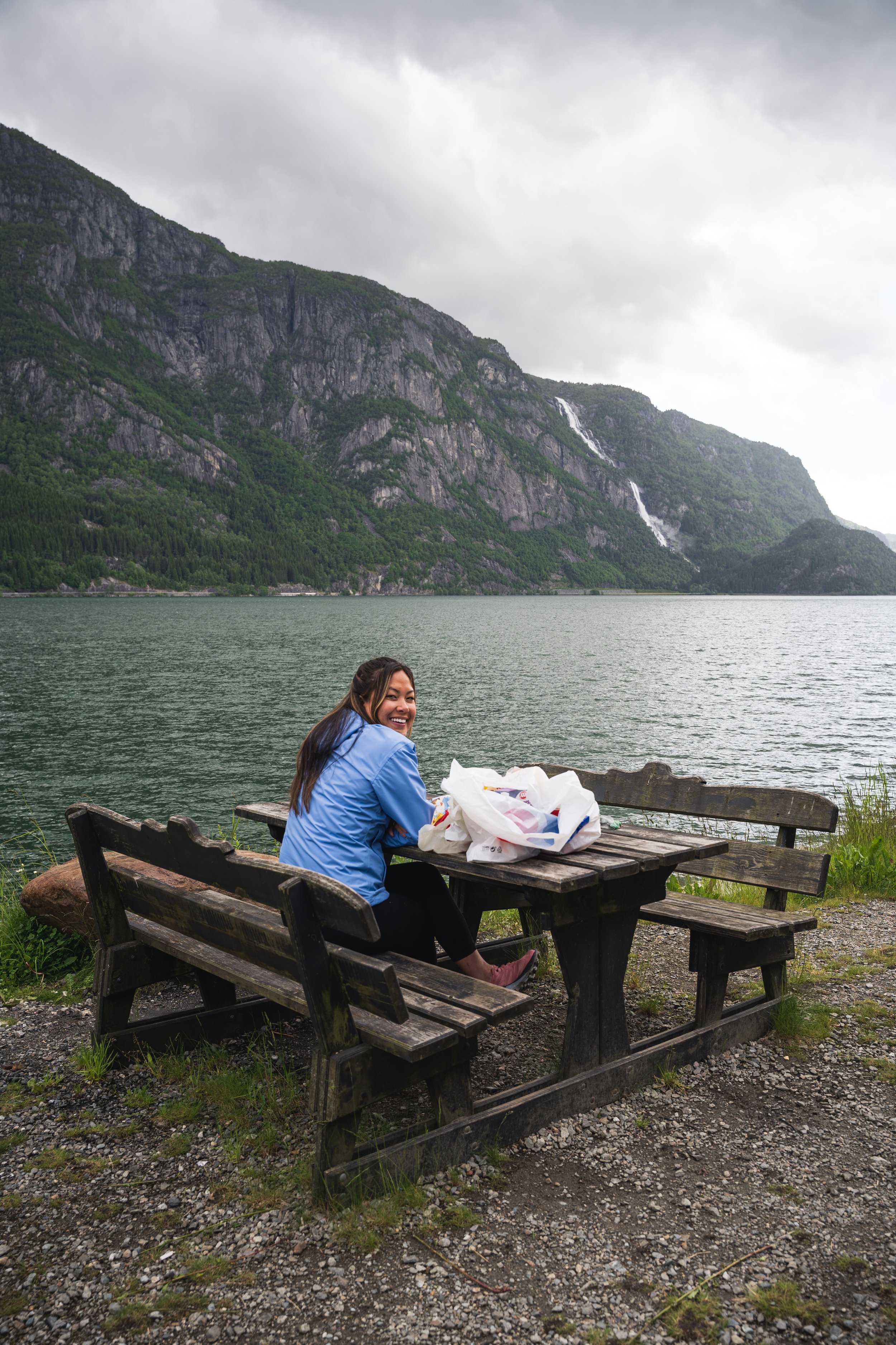 Lunch on Sandvevatnet Lake