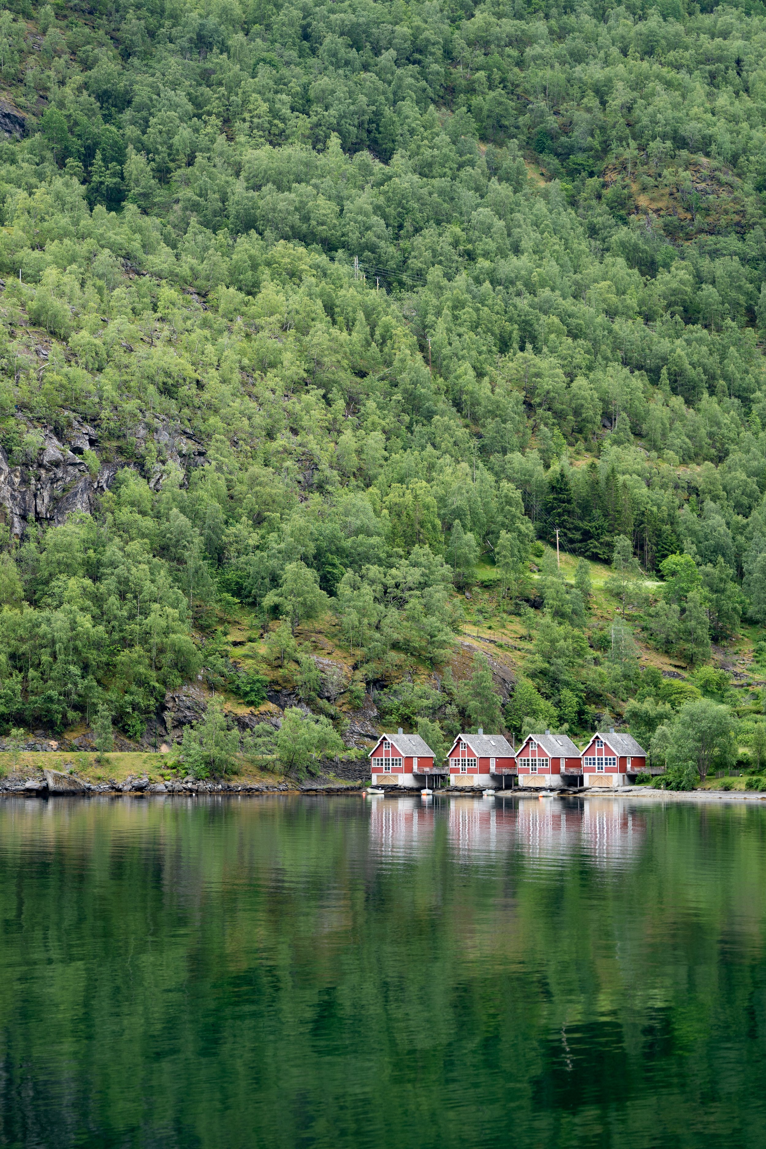 Boat houses outside of town
