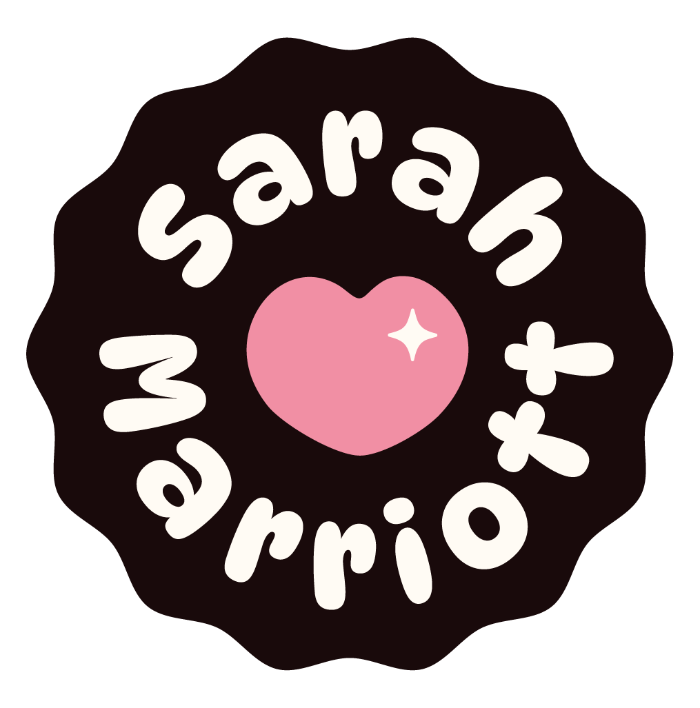Round logo for Sarah Marriott, website copywriter from Melbourne