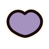 graphic of cute purple heart