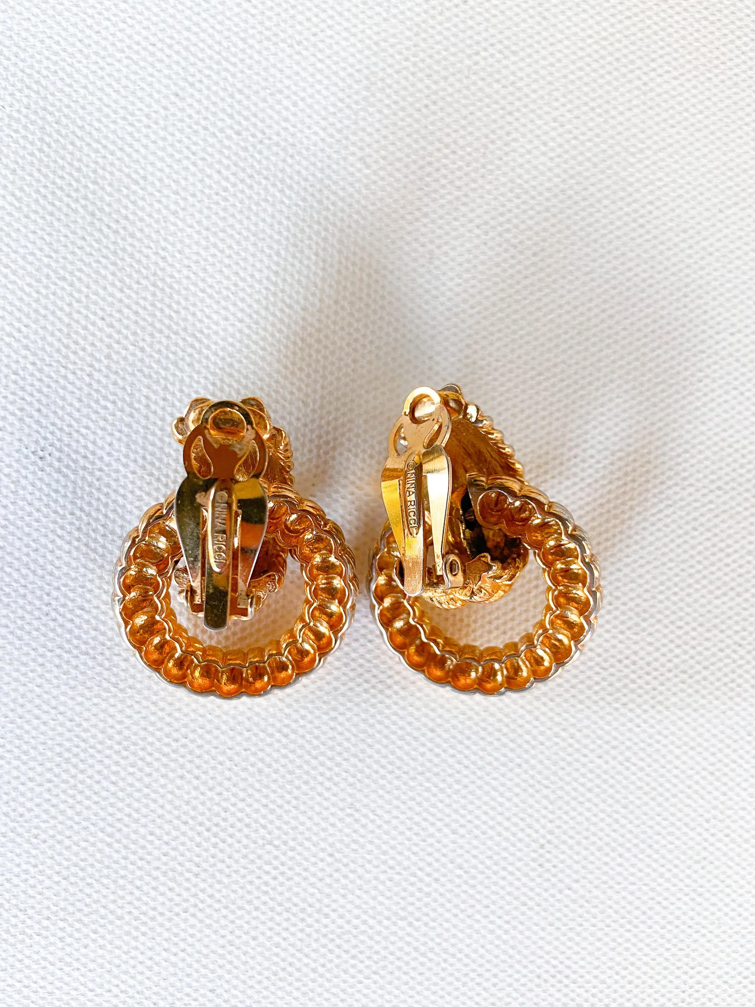 80s Nina Ricci Door Knocker Earrings — Stella Atomic