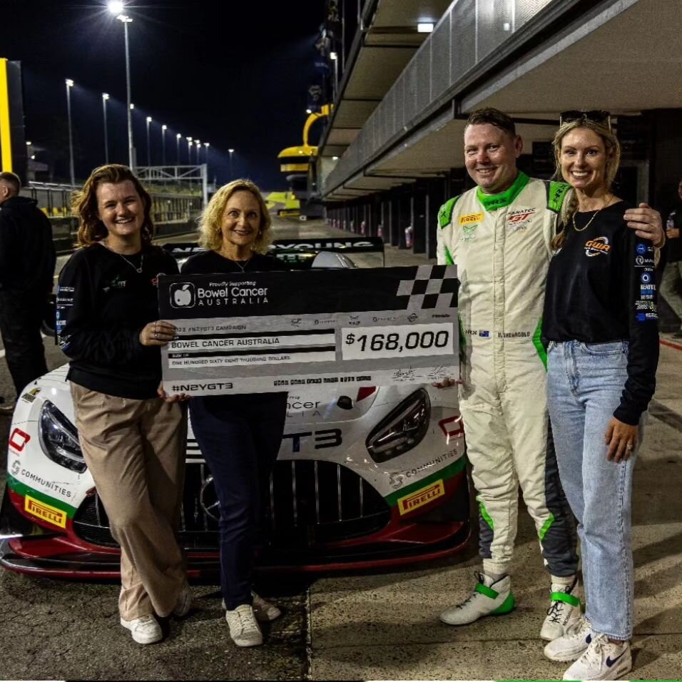 We held our annual ride night last night and it was an amazing privilege to have Rose and Hannah from @bowelcanceraustralia in attendance to handover the obligatory novelty cheque to close out the #N2YGT3 fundraiser. They also got to experience the B