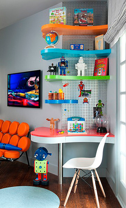 Custom Boy's Desk Detail