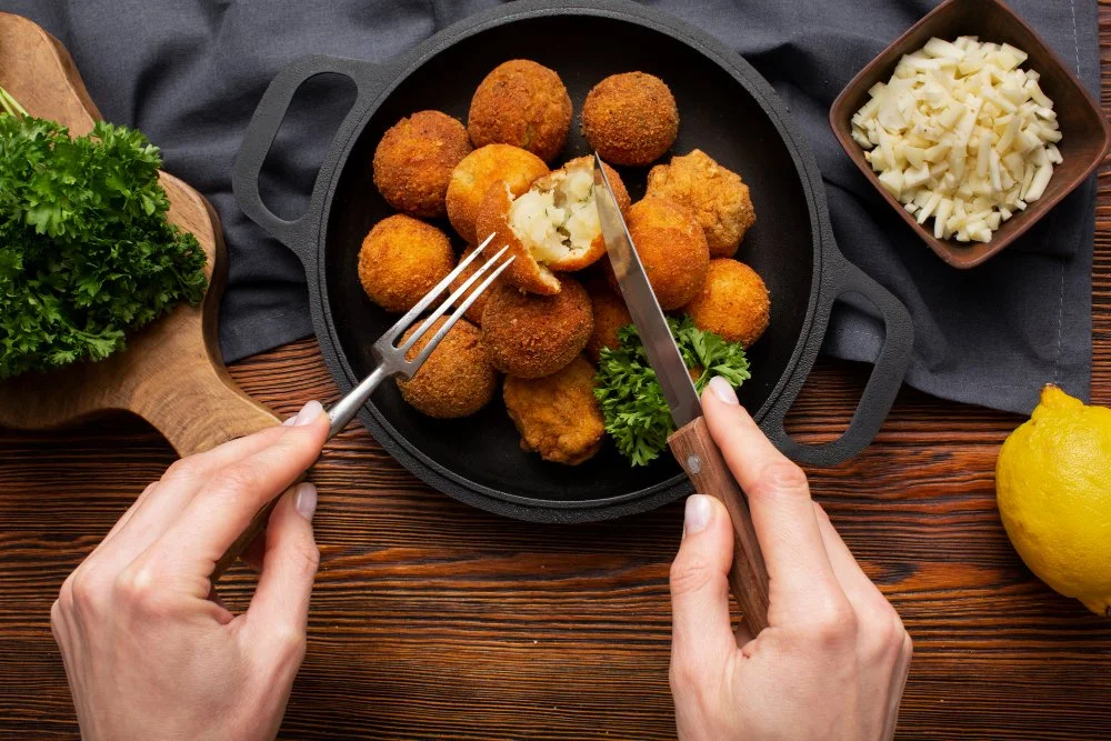 vegan arancini balls