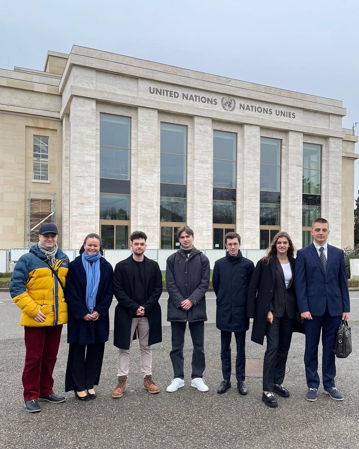 - Geneva Trip 2024 Recap - 

During the semester break a few of our members had the lovely opportunity to visit Geneva, an international hub for diplomacy and impactful decision making. Having arrived early on the 8th of February, we started our trip