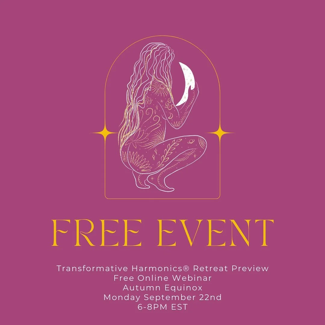 I am giddy to share I will be a part of the first Transformative Harmonics&reg; Retreat support team happening in January 2026! 

Join us for a FREE Transformative Harmonics&reg; Retreat Preview webinar✨

A 2-hour immersive experience of sound, somat