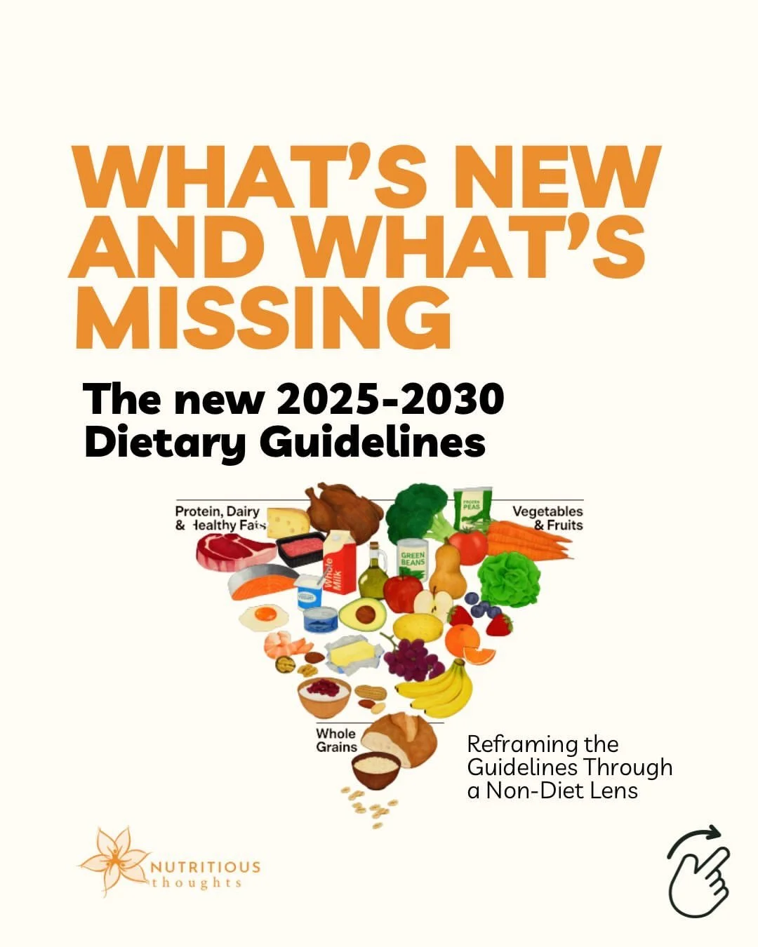 Repost from @nutritiousthoughts
&bull;
The new food guidelines come with mixed feelings. While the visuals may echo diet culture, the message matters more: no weight-loss goals, no food shame, no rigid rules. 

That said, the guidelines don&rsquo;t a