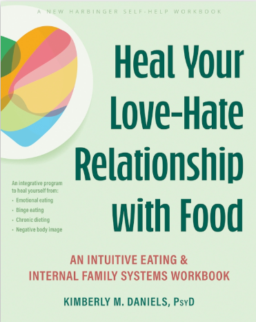 Cover of a resource for a workbook using Intuitive Eating and Internal Family Systems to support healing from an eating disorder in Asheville, NC