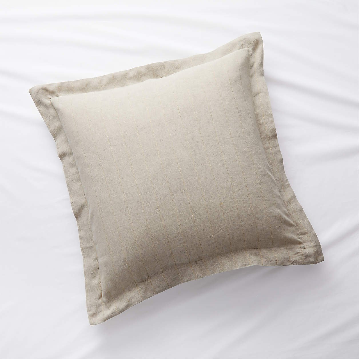 Crate &amp; Barrel Linen Lurex Euro Sham