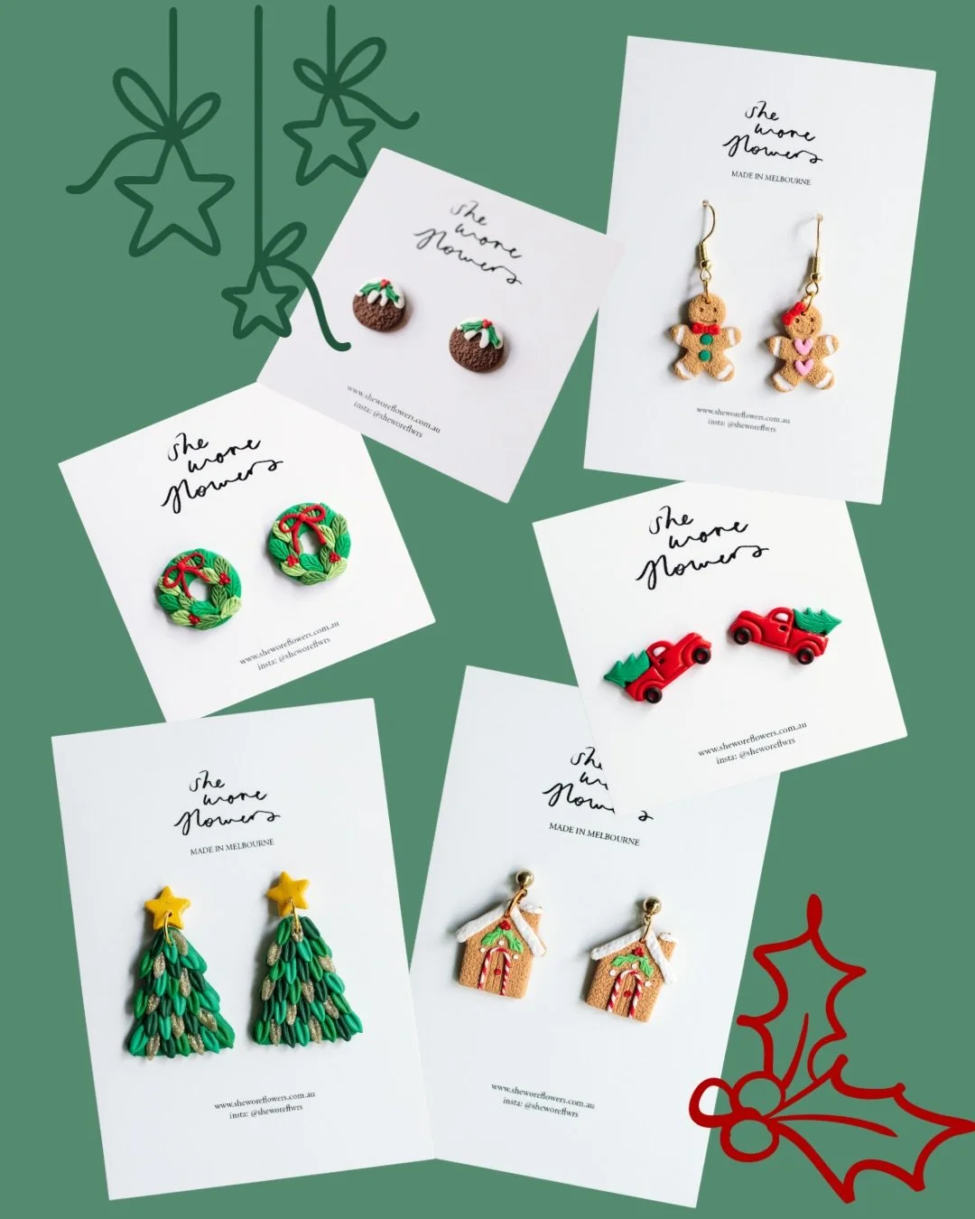 🎄✨ The Christmas Collection is LIVE! ✨🎄
Stash Boxes, festive dangles, cute studs, sparkly trees&hellip; it&rsquo;s all up on the site right now!

And to celebrate, enjoy 10% off everything until midnight tonight - no code needed 🎁💛
(Just a little