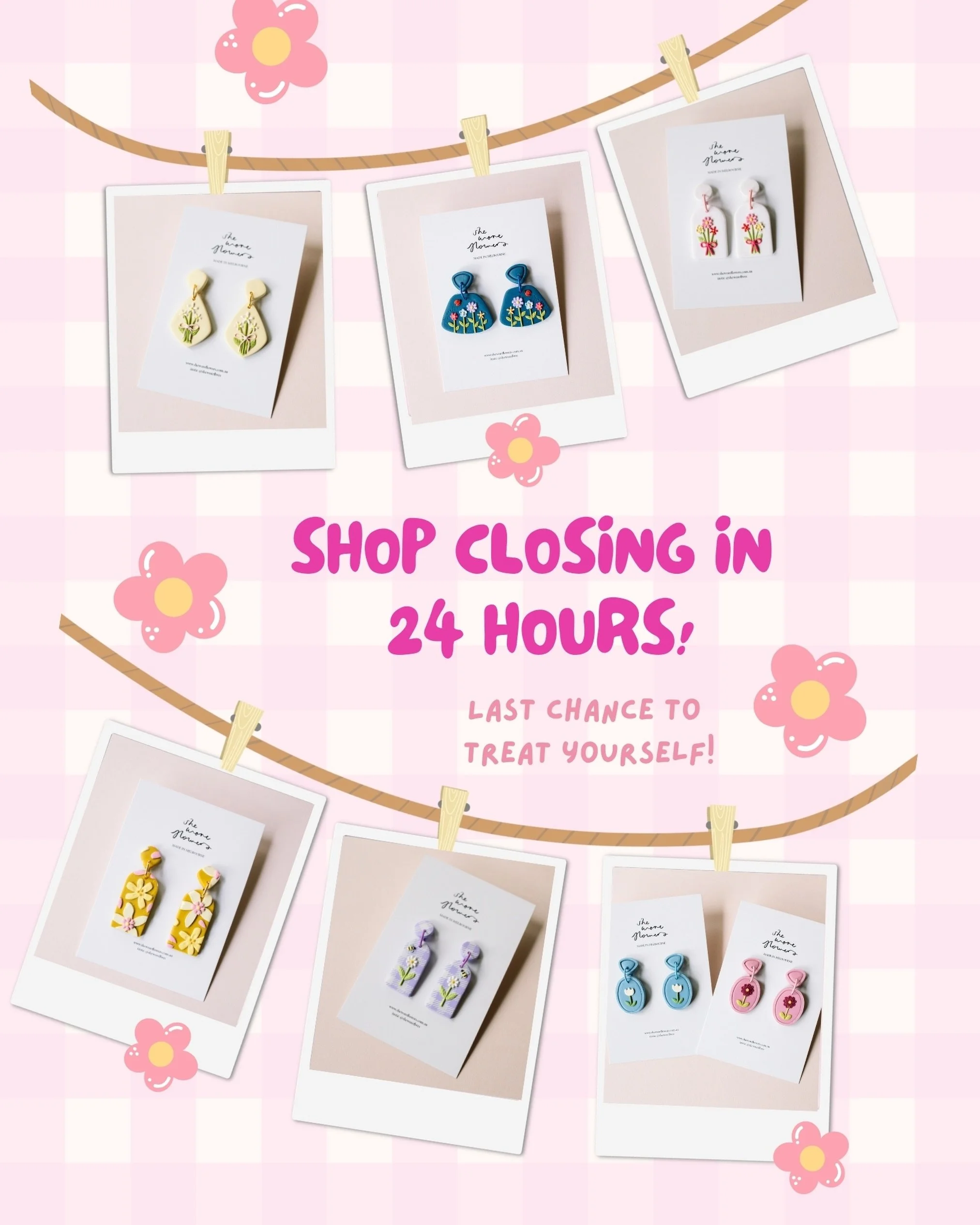 🌼 Just 24 hours left! 🌼
A little reminder that the She Wore Flowers online store will be closing tomorrow before I head off to travel for a few months ✈️
The Stash Boxes have officially sold out (thank you!! 🥹), but there are still lots of beautif