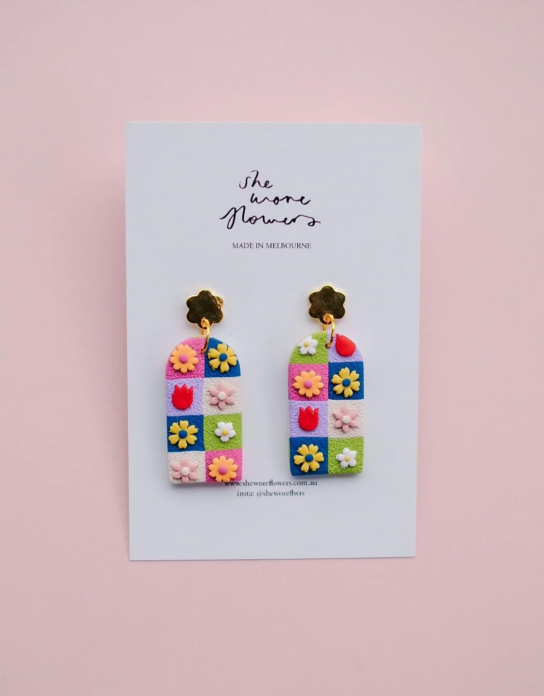 First cute lil pair I&rsquo;ve made now that I&rsquo;m back in the studio! Excited to make some fun, colourful designs for Spring 🌸 Not long to go! 🤞🏻