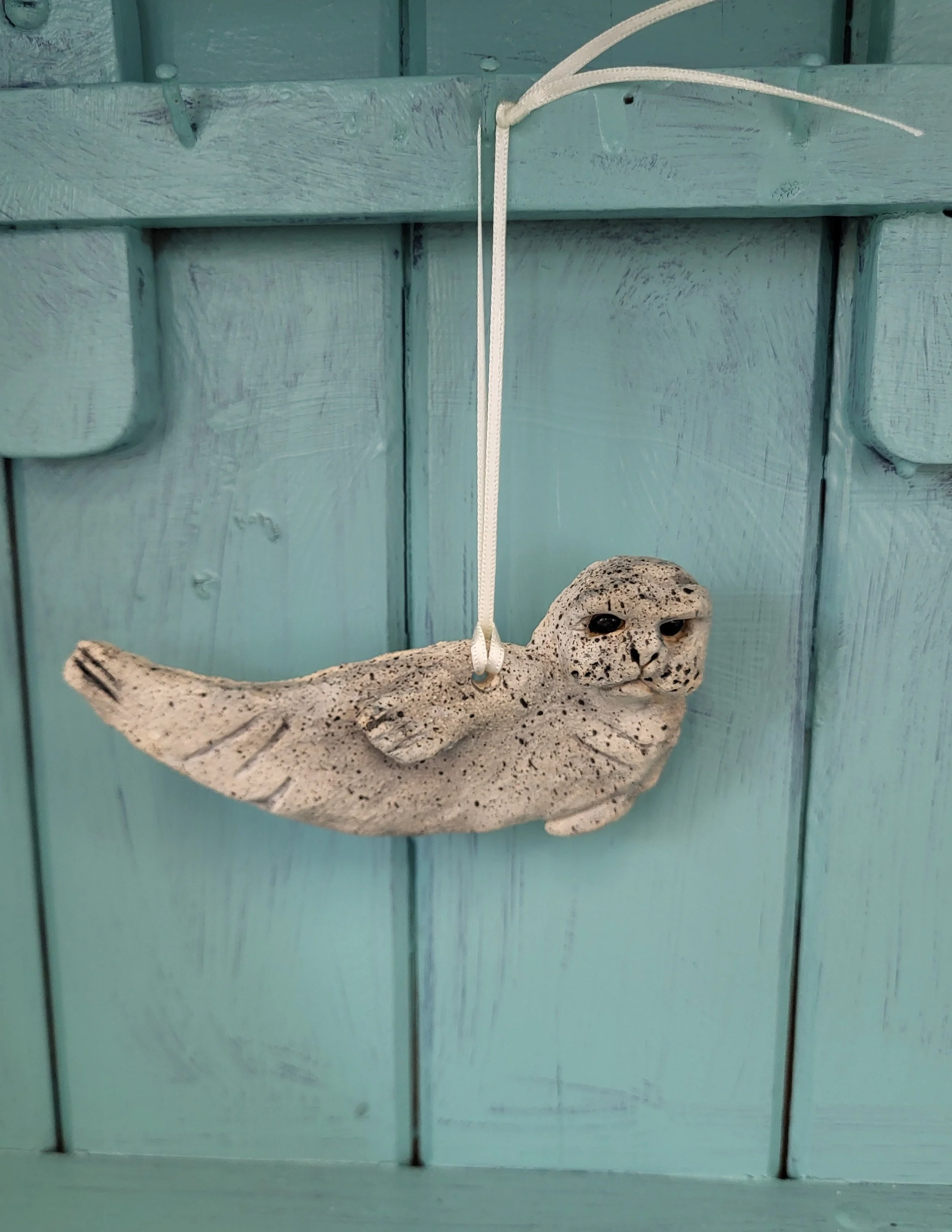 Seal hanging ceramic charm