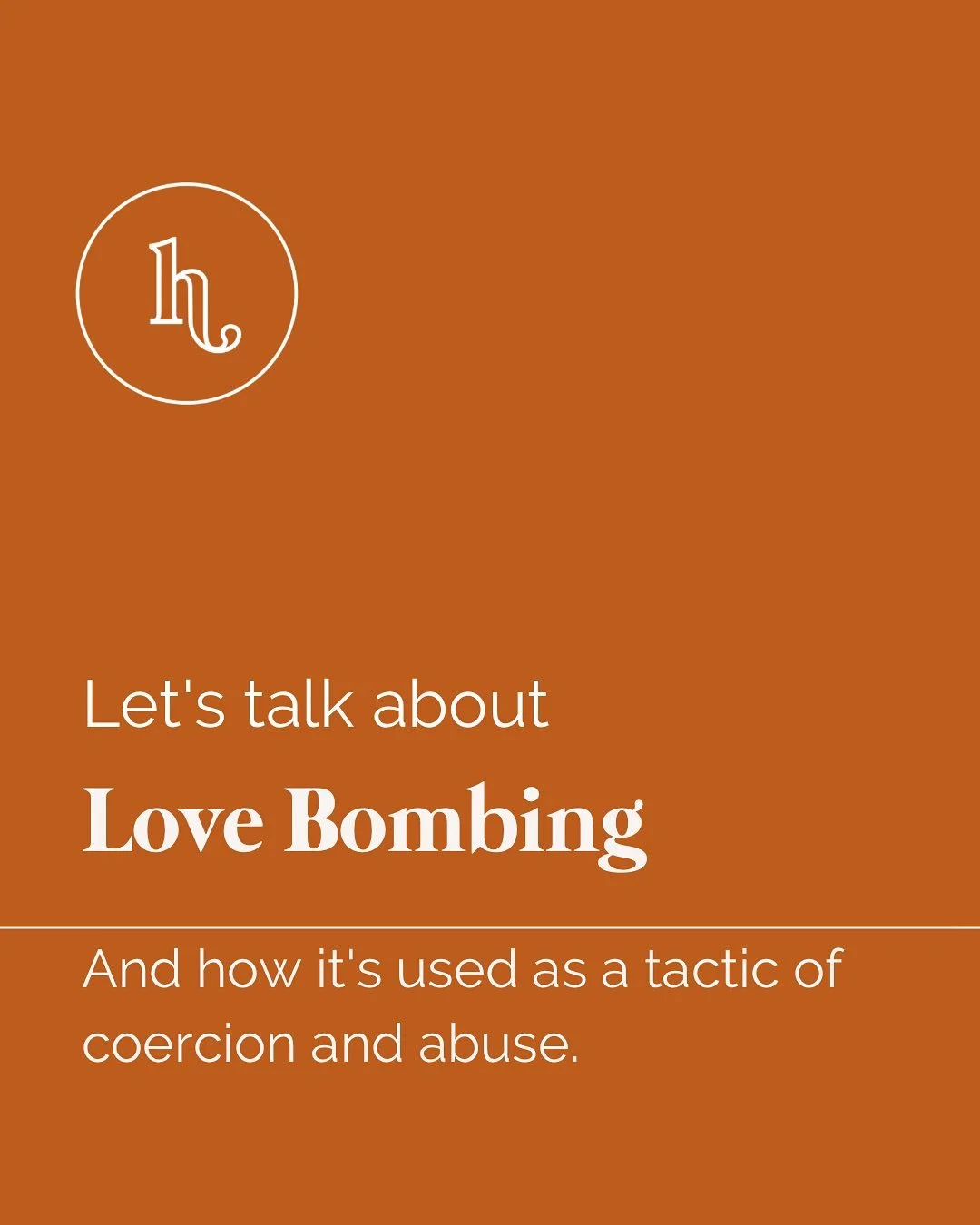 Let&rsquo;s talk about Love-Bombing and how it&rsquo;s used as a tactic of coercion and abuse.

Why is love bombing so confusing?
The confusing truth is that it looks a lot like what happens when we&rsquo;re falling in love. 

Are you experiencing th