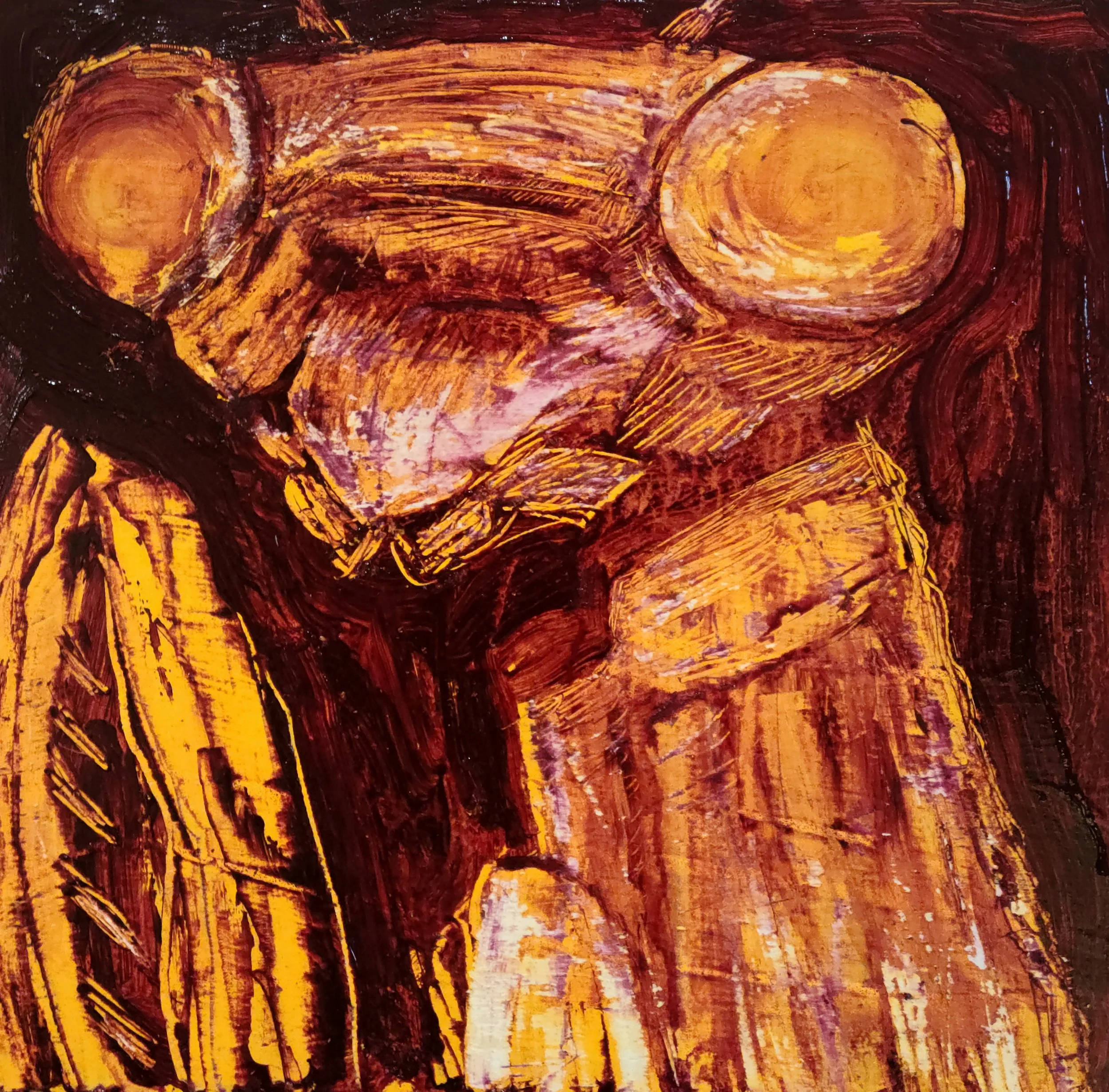 "Self Portrait", 12" x 12", acrylic on panel