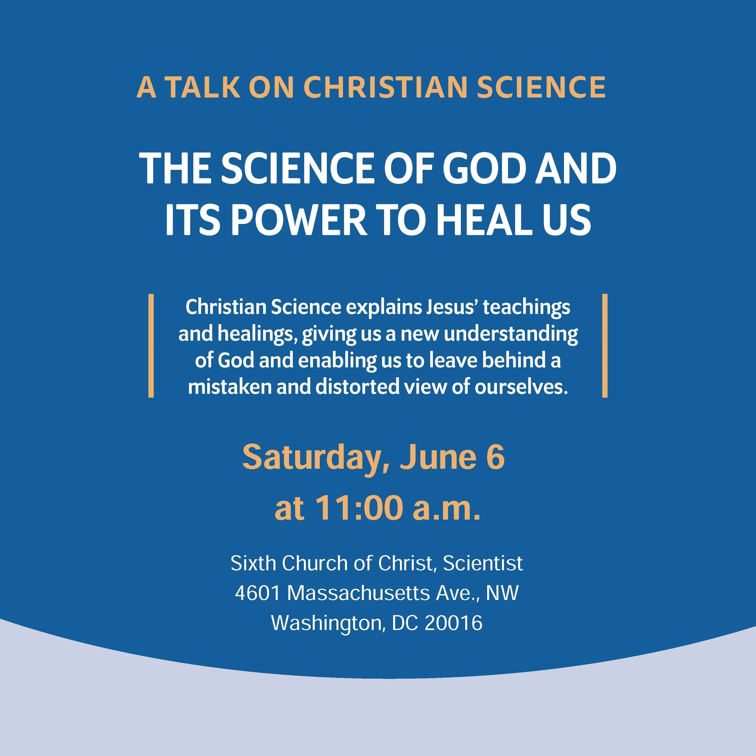 Upcoming Lecture on Christian Science