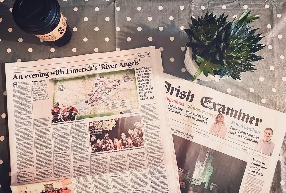 Chuffed to bits to have my first story in a national paper this morning, but even more thrilled for it to be about such an important and valuable group - @limericksuicidewatch 

#Limerick #LimerickSuicideWatch #ItsGoodToTalk #MentalHealth #MentalHeal