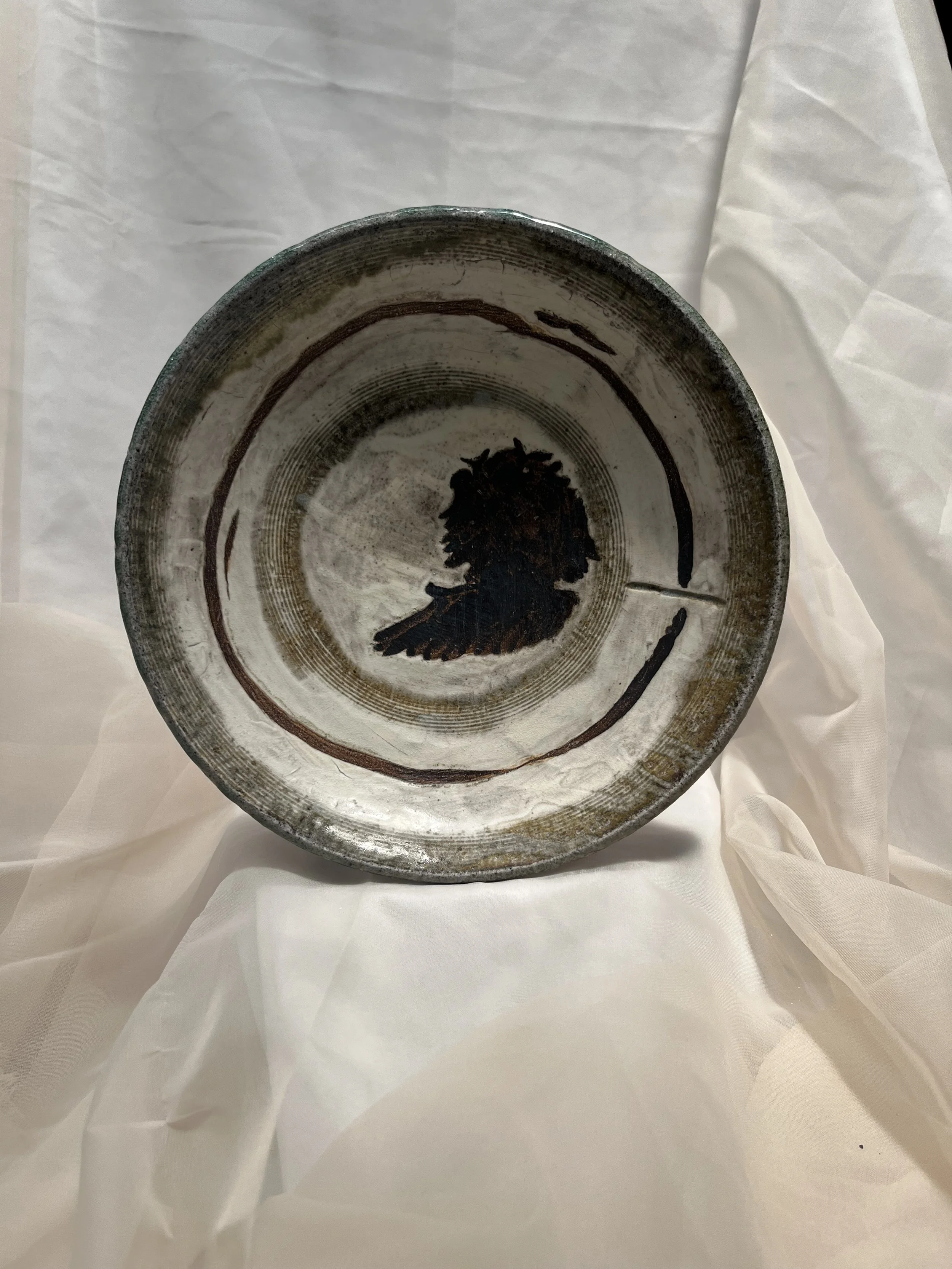 Relief Plate Soda Fired at Penland 2025