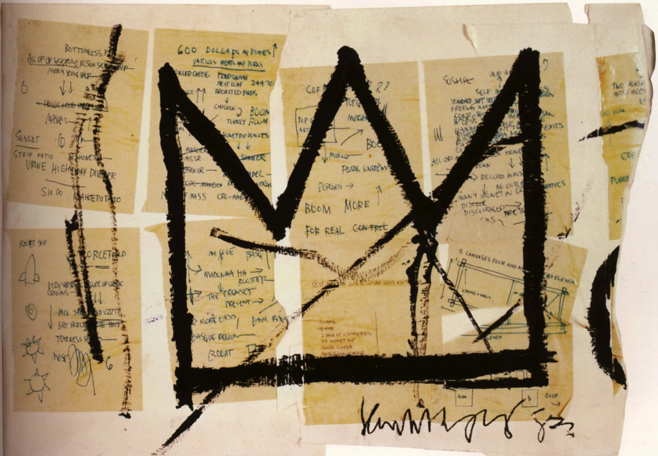 Jean-Michel Basquiat, Crown, 1983, Acrylic and ink on paper