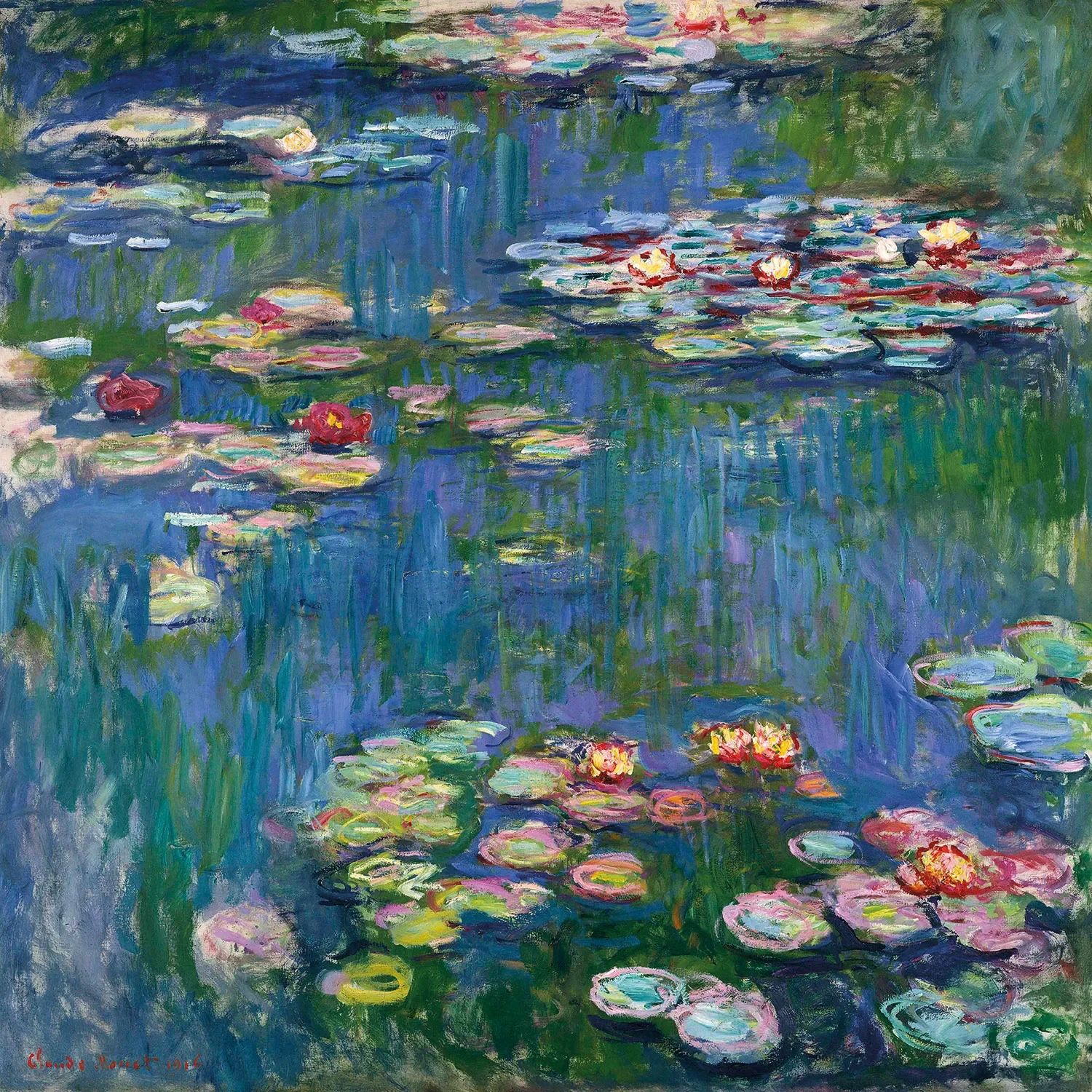 Claude Monet, Water Lilies, 1916, Oil on Canvas