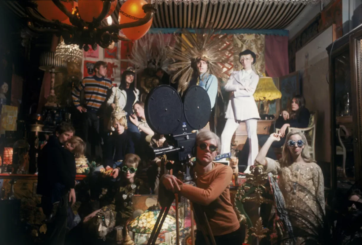 Andy Warhol pictured in the Factory