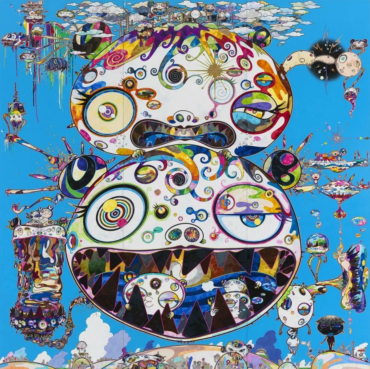 Takashi Murakami, Tan Tan Bo - In Communication, 2014, Acrylic on canvas