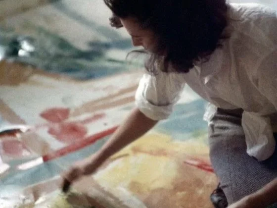 Helen Frankenthaler in her studio
