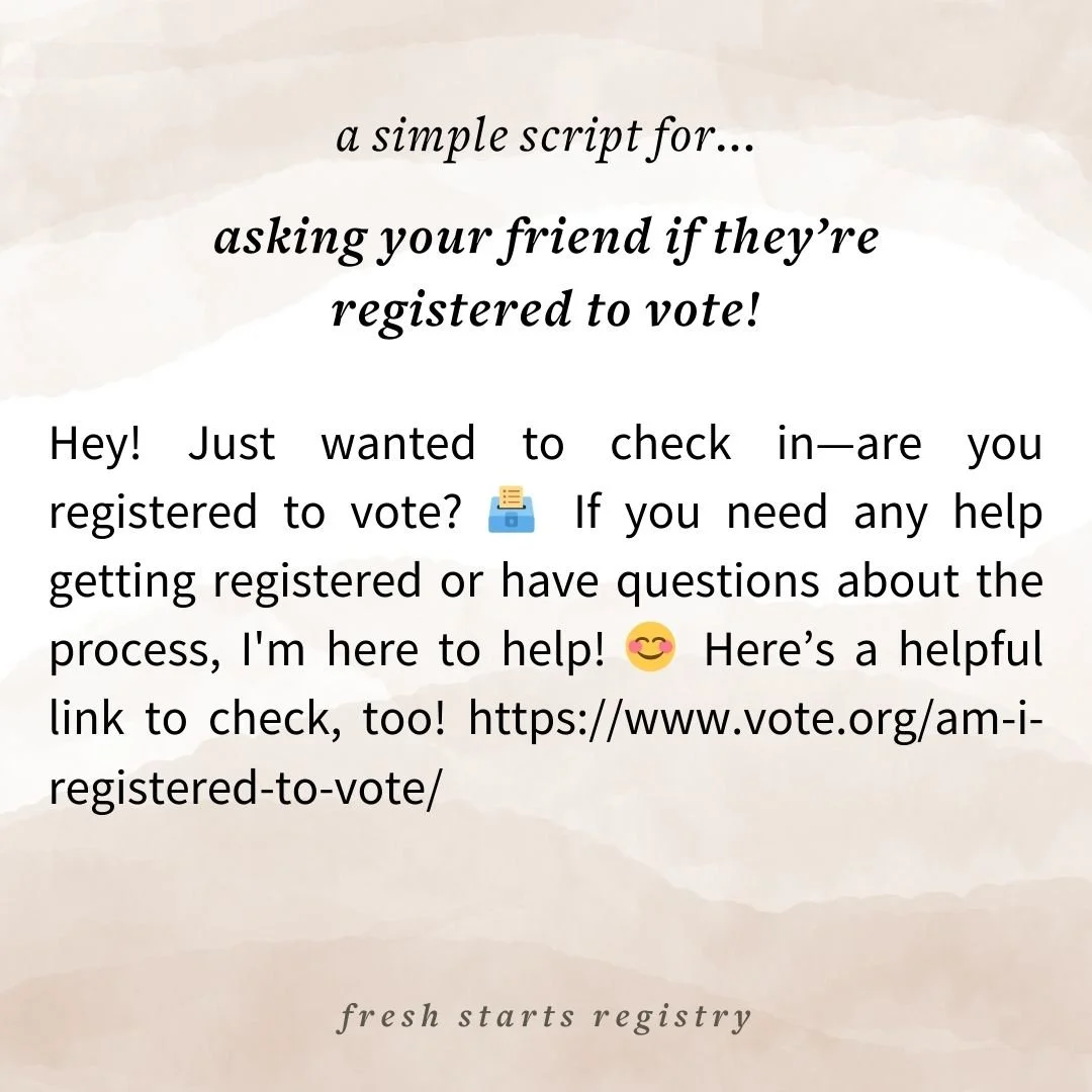 Simple Scripts to Support Your People | Fresh Starts Registry