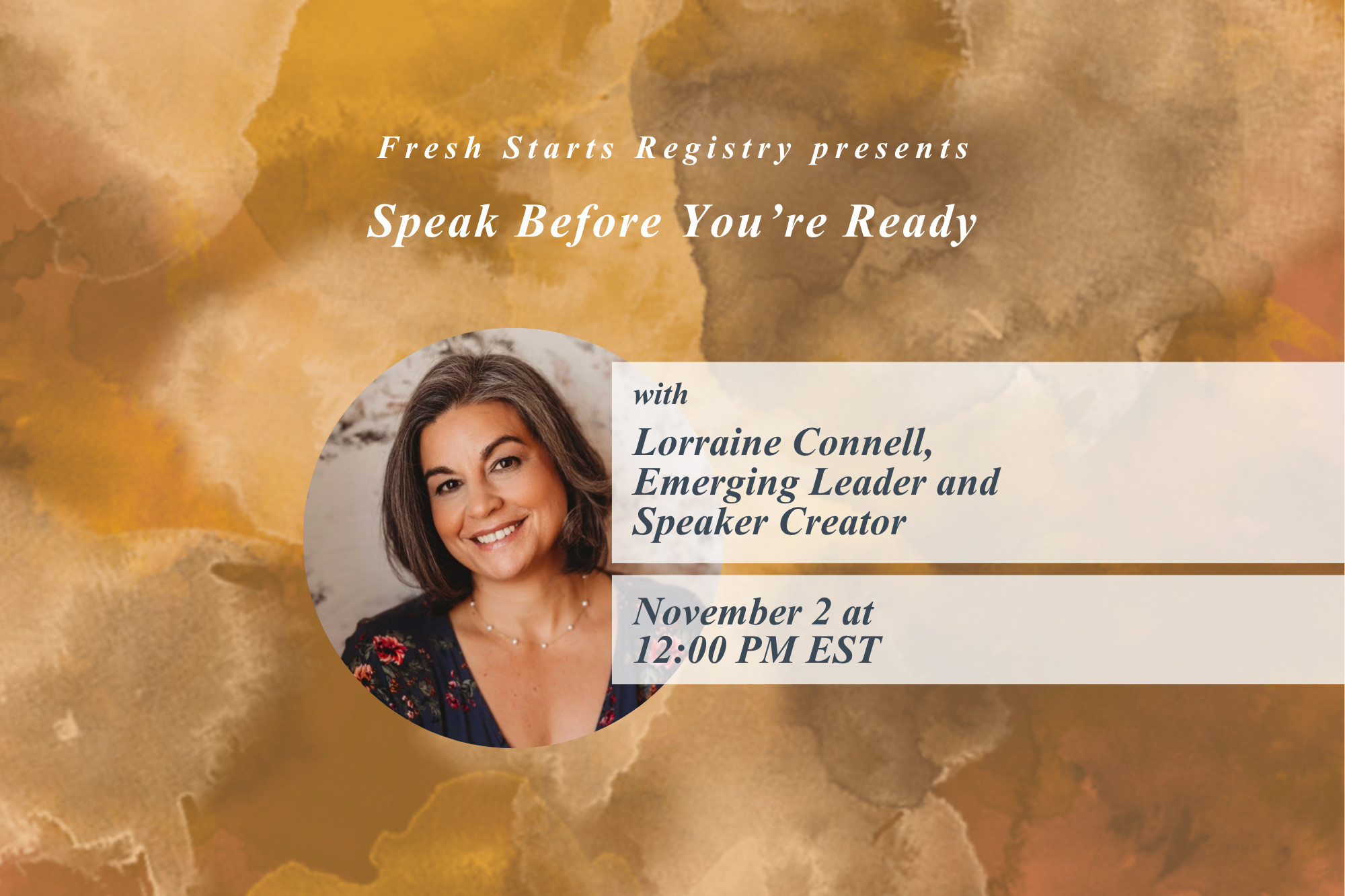 Speak Before You’re Ready