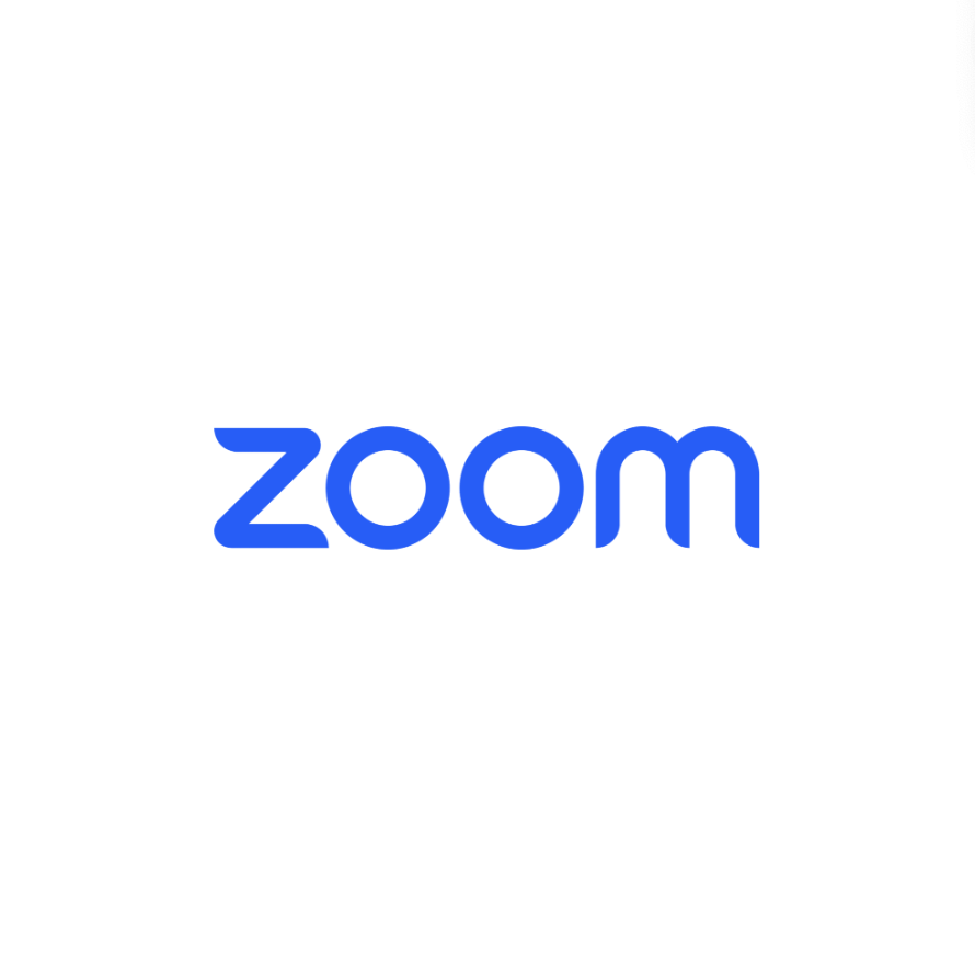 Zoom logo in blue text on a white background.