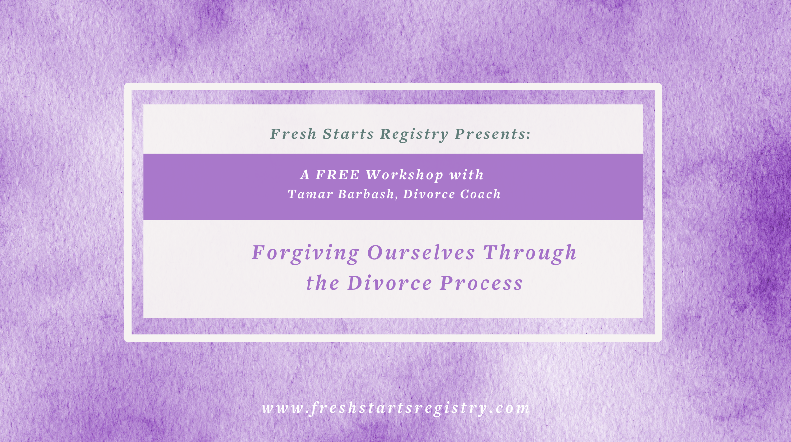 Forgiving Ourselves Through the Divorce Process