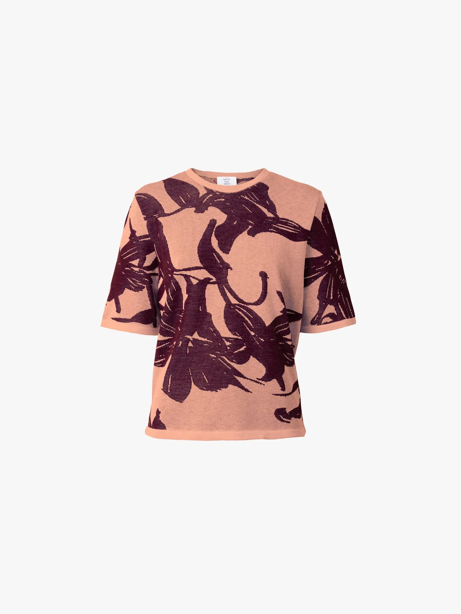 T-Shirt 10.27 Jacquard Peach/Aubergine