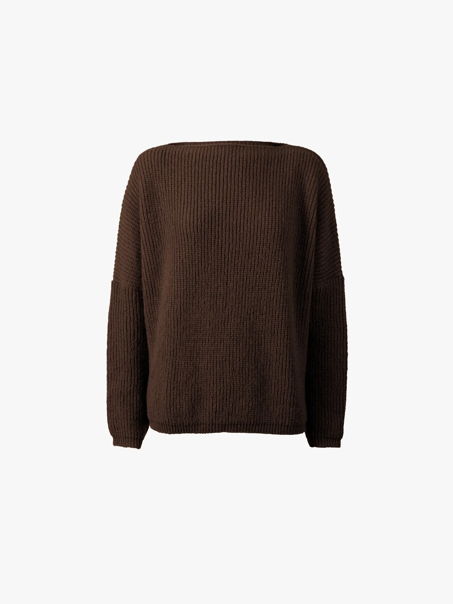Pullover 14 Superfine Alpaca Dunkelbraun