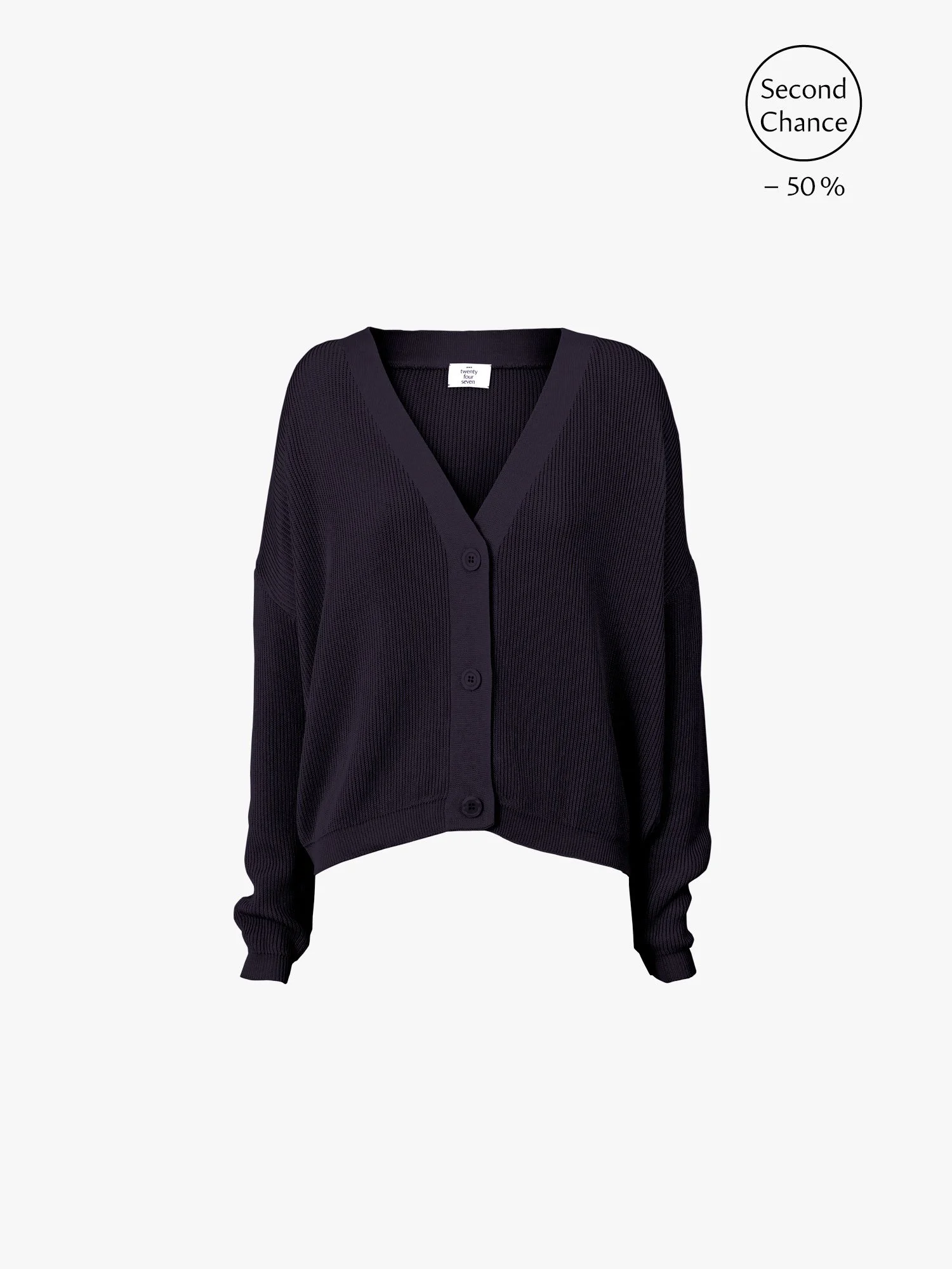 Cardigan 14.28 Silk/Organic Cotton Dunkelblau