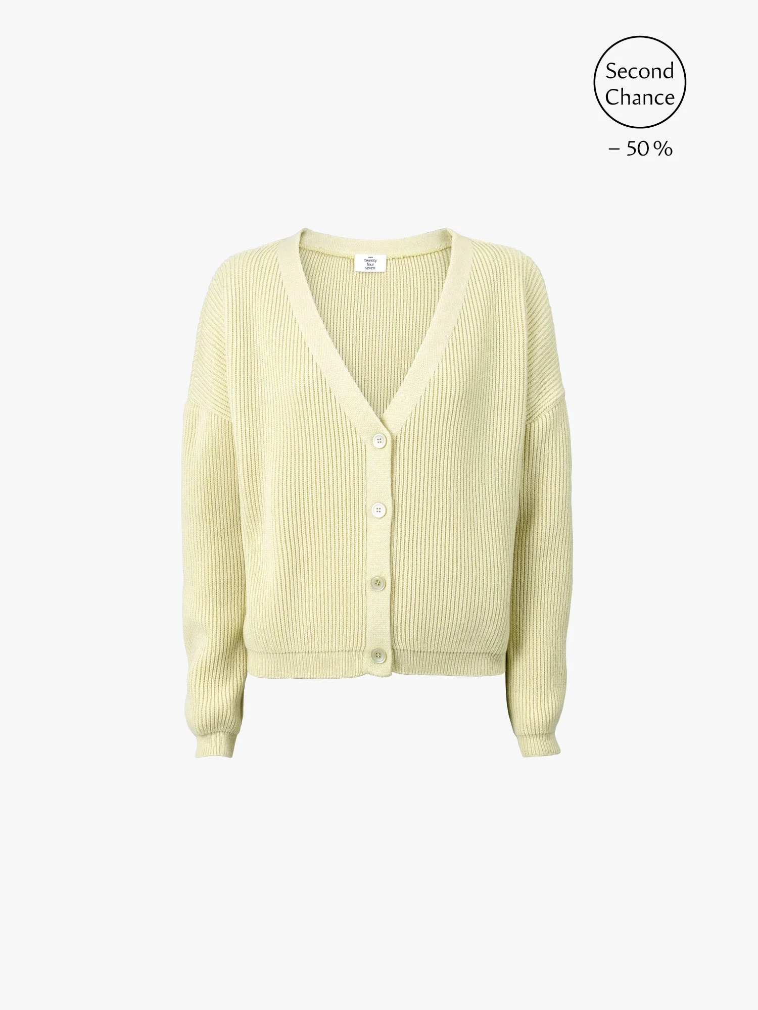 Cardigan 9.24 Superfine Merino/Cashmere Hellgelb mel.