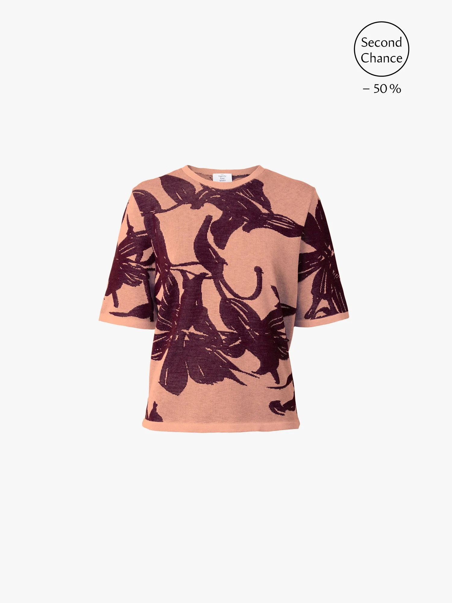 T-Shirt 10.27 Jacquard Peach/Aubergine